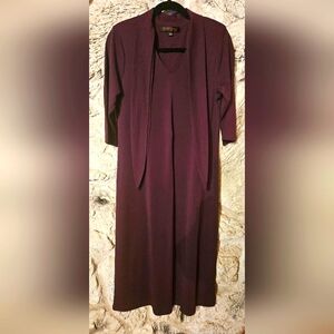 Anne Klein V neck Large burgundy dress.
